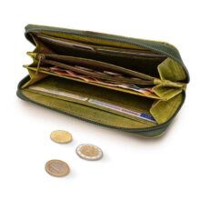 Vegane Geldbörse Damen Blattleder 02