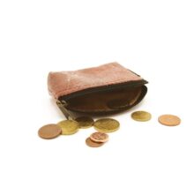 Nachhaltiges Münzportemonnaie aus echten Blättern in Rot Nachhaltiges Münzportemonnaie aus echten Blättern in Rot