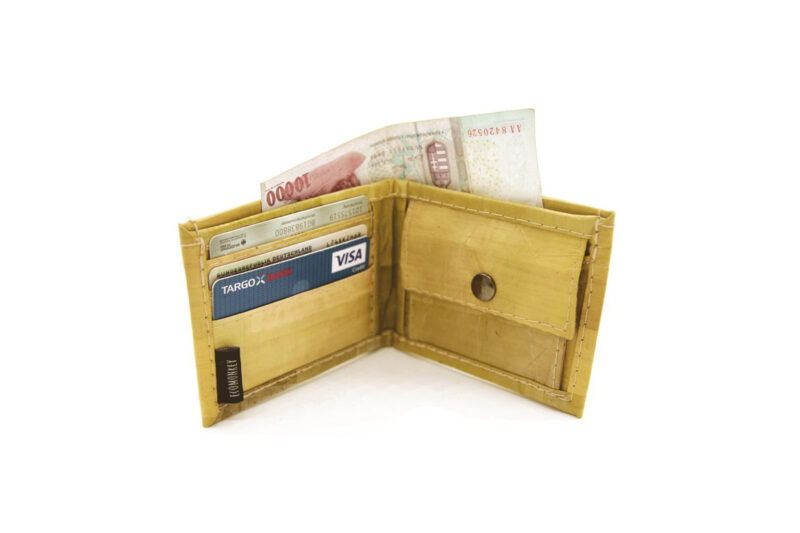 Geldbörse Unisex mit Münzfach aus Bananenblättern nachhaltig Geldbörse Unisex mit Münzfach aus Bananenblättern nachhaltig