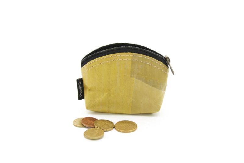 Kleines Münzportemonnaie aus echten Bananenblättern nachhaltig