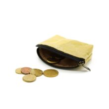 Kleines Münzportemonnaie aus echten Bananenblättern vegan