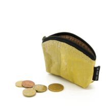 Kleines Münzportemonnaie aus echten Bananenblättern vegan und fair produziert