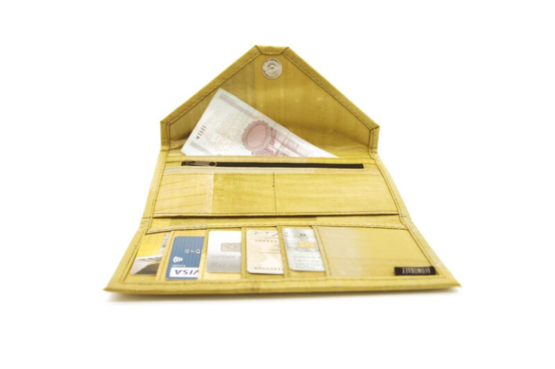 Portemonnaie aus Bananenblättern Envelope Kuvert Design vegan