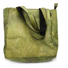 Handtasche aus Blättern in grün schmal 01 Handtasche aus Blättern in grün schmal 01